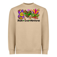 Mushroom peace love  mardi gras Heavyweight Sweatshirt - AdoDesignShop