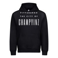 Black pittsburgh city of champyinz steel city Urban Hoodie - linhVisuals