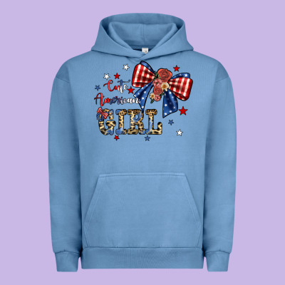 Cute American Girl Urban Hoodie Designed By Jahusdesignshop