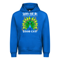 Cobalt peacock inspired beautiful color bird (3) Urban Hoodie - linhVisuals