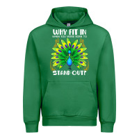 Emerald peacock inspired beautiful color bird (3) Urban Hoodie - linhVisuals