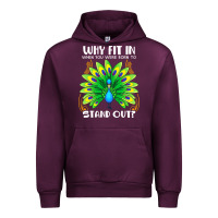 Mauve Wine peacock inspired beautiful color bird (3) Urban Hoodie - linhVisuals