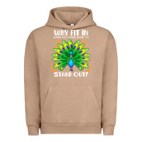 Pigment Burro peacock inspired beautiful color bird (3) Urban Hoodie - linhVisuals