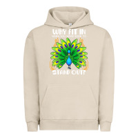 Pigment French Oak peacock inspired beautiful color bird (3) Urban Hoodie - linhVisuals
