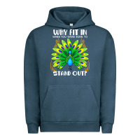 Pigment Midnight Navy peacock inspired beautiful color bird (3) Urban Hoodie - linhVisuals