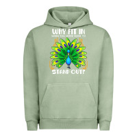 Pigment Oil Green peacock inspired beautiful color bird (3) Urban Hoodie - linhVisuals