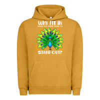 Pigment Peanut Butter peacock inspired beautiful color bird (3) Urban Hoodie - linhVisuals