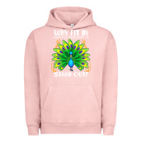 Pigment Salmon peacock inspired beautiful color bird (3) Urban Hoodie - linhVisuals