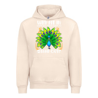 Sandshell peacock inspired beautiful color bird (3) Urban Hoodie - linhVisuals