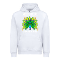 White peacock inspired beautiful color bird (3) Urban Hoodie - linhVisuals