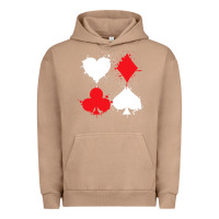 Pigment Burro playing cards poker heart spade club Urban Hoodie - linhVisuals