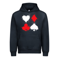 Navy playing cards poker heart spade club Urban Hoodie - linhVisuals