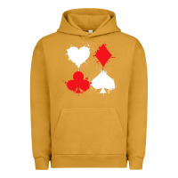 Pigment Peanut Butter playing cards poker heart spade club Urban Hoodie - linhVisuals