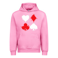 Fuchsia Pink playing cards poker heart spade club Urban Hoodie - linhVisuals