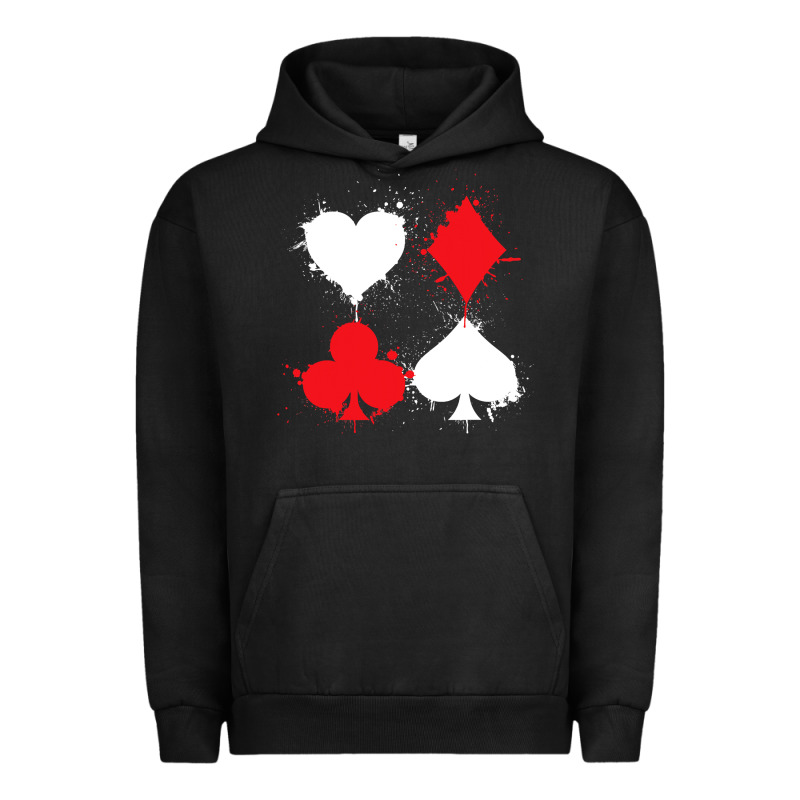 Playing Cards Poker Heart Spade Club Urban Hoodie by linhVisuals | Teevron