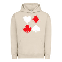 Pigment French Oak playing cards poker heart spade club Urban Hoodie - linhVisuals