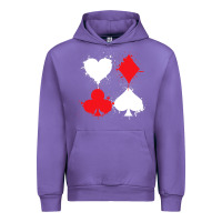 Tulip playing cards poker heart spade club Urban Hoodie - linhVisuals