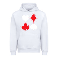 White playing cards poker heart spade club Urban Hoodie - linhVisuals