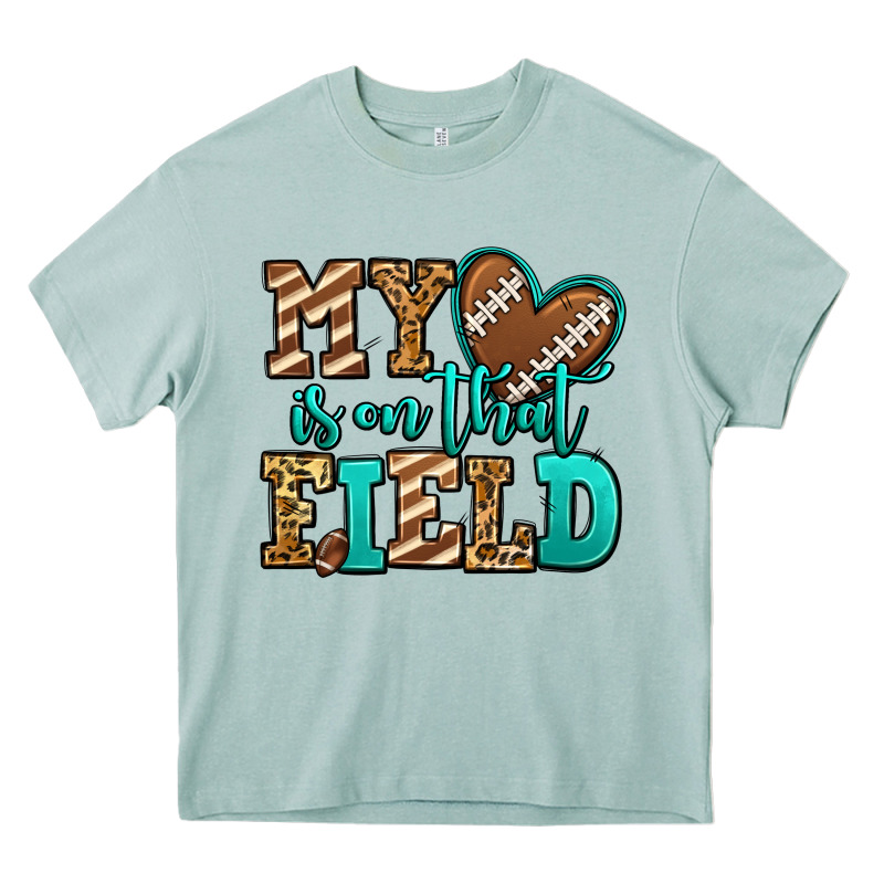My Heart Is On That Field American Football Heavy Core Tee by Jasminsmagicworld | Teevron