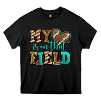 Black my heart is on that field american football Heavy Core Tee - Jasminsmagicworld
