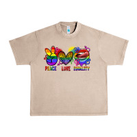 French Oak Peace love equality Urban Heavy Tee - FaDigitalArtStudio