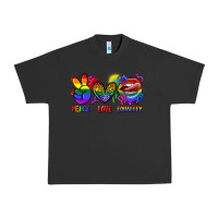 Pigment Black Peace love equality Urban Heavy Tee - FaDigitalArtStudio