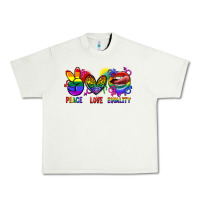 Pistachio Peace love equality Urban Heavy Tee - FaDigitalArtStudio
