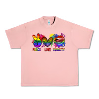 Salmon Peace love equality Urban Heavy Tee - FaDigitalArtStudio