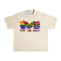 Sandshell Peace love equality Urban Heavy Tee - FaDigitalArtStudio
