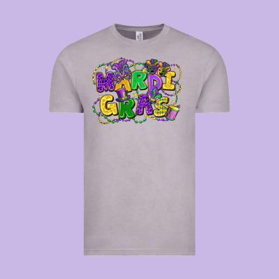 Mardi Gras Vintage Tee Designed By Fadigitalartstudio