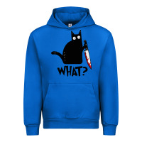 Cobalt Halloween Cat With Knife What Urban Hoodie - linhVisuals