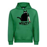 Emerald Halloween Cat With Knife What Urban Hoodie - linhVisuals