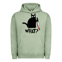 Pigment Oil Green Halloween Cat With Knife What Urban Hoodie - linhVisuals