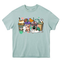 Arona Cat coffee cups Heavy Core Tee - HowdyJamesFarm