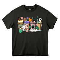 Asphalt Cat coffee cups Heavy Core Tee - HowdyJamesFarm