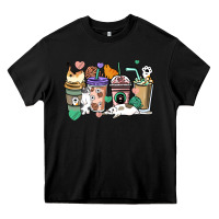 Black Cat coffee cups Heavy Core Tee - HowdyJamesFarm