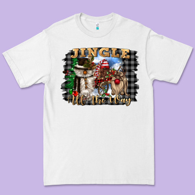 Jingle All The Way Premium Tee Designed By Cowgirlartshop