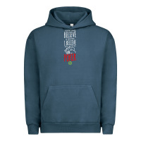 Pigment Midnight Navy poker card player believe in something Urban Hoodie - linhVisuals