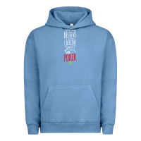 Pigment Pebble Blue poker card player believe in something Urban Hoodie - linhVisuals