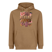 Toasted Coconut life begins after coffee Heavyweight Hoodie - JahusDesignShop