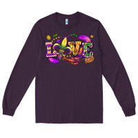 Plum love mardi gras Long Sleeve Tee - FaDigitalArtStudio