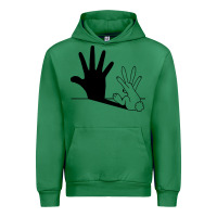 Emerald rabbit hand shadow Urban Hoodie - linhVisuals
