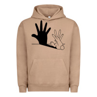 Pigment Burro rabbit hand shadow Urban Hoodie - linhVisuals