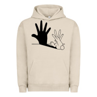 Pigment French Oak rabbit hand shadow Urban Hoodie - linhVisuals