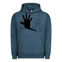 Pigment Midnight Navy rabbit hand shadow Urban Hoodie - linhVisuals