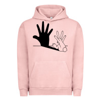 Pigment Salmon rabbit hand shadow Urban Hoodie - linhVisuals