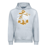 Heather Grey navy midshipmen Urban Hoodie - linhVisuals