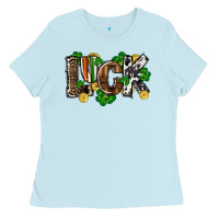 Baby Blue Western luck St. Patrick's Day Ladies Tee - CowGirlArtShop