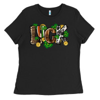 Black Western luck St. Patrick's Day Ladies Tee - CowGirlArtShop