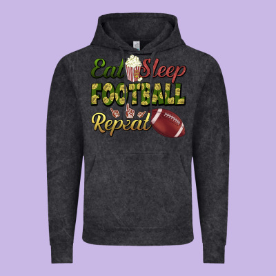 Eat Sleep Football Repeat Vintage Hoodie Designed By Bundleandbundleshop
